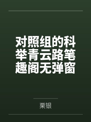 对照组的科举青云路笔趣阁无弹窗